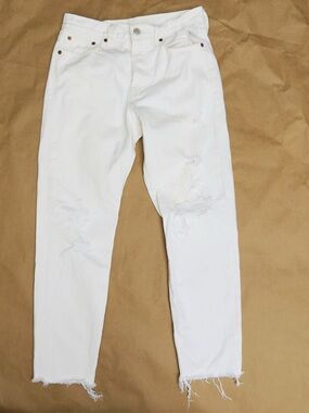 Levi’s White Distressed Slim Jeans